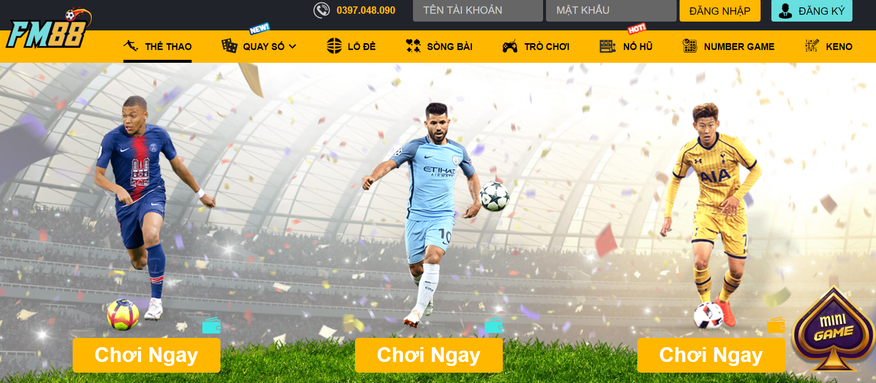 Trang chủ đẹp xuất sắc tại nhà cái FM88